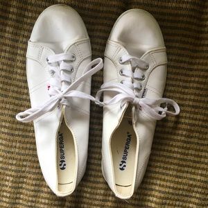 Superga White Women's Flats